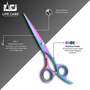 Professional Hair Scissors Set Premium Quality Barber Hair & Thinning Shears, Apron and other tools made by Life <b>Care</b> Instr. - Product Image 4