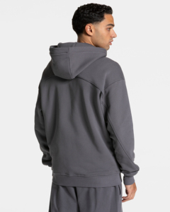 High Street Casual Loose Fit <b>Men's</b> Oversized Embossed Zip-Up Hoodie Winter Windproof Eco-Friendly Cotton Blend Fleece - Product Image 4