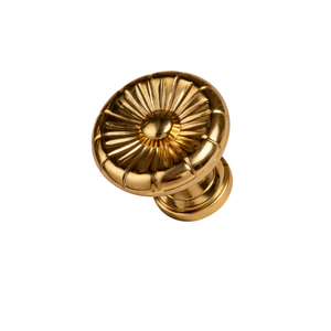 Minerva Crest Luxury Brass <b>Door</b> <b>Knob</b> with Sunburst Design | Premium Gold Finish Cabinet Drawer Wardrobe Handle for Home <b>Decor</b> - Product Image 1