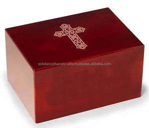 Urnes de crémation en bois décoratives au design unique pour adultes Urnes funéraires en bois Taille personnalisée Fournitures funéraires - Product Image 2