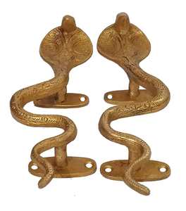 Poignées de porte et de placard en laiton motif Cobra Roi, design serpent assorti, poignées décoratives pour fenêtres - Product Image 3