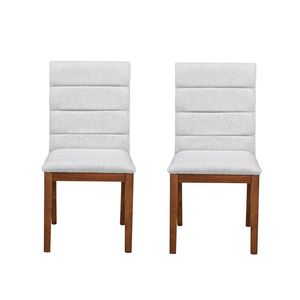 Set di 2 Sedie da Pranzo Moderne in Noce con Rivestimento Trapuntato, Comfort Elegante per Ogni Spazio - Product Image 3