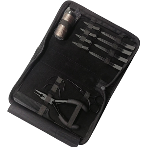 New Arrival High Quality Hair Extension <b>Kit</b> with Stainless Steel Pliers Micro <b>Beads</b> Pulling Hook & Scisssor - Product Image 2
