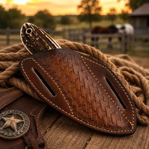 Couteau de chasse premium sur mesure en acier inoxydable, lame pointue, manche en bois de cerf et étui en cuir, qualité 100% garantie - Product Image 4