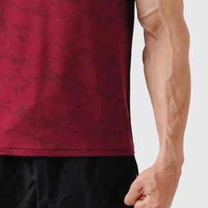 T-shirt de fitness pour homme, coupe musclée, vêtements de sport, tissu doux imprimé et respirant, entraînement, course à pied, tee-shirt de sport - Product Image 5