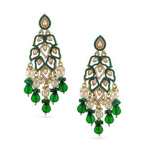 Accesorios Étnicos para el Cabello Indio, Pinza para el Cabello con Perlas, Acabado Dorado Brillante, Hecho a Mano para Bodas y Fiestas - Product Image 3