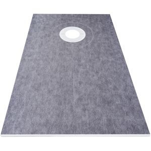 Kit de umbral de ducha hermético de 38x60 pulgadas con brida de unión desviada de ABS de 4 pulgadas, rejilla de acero inoxidable de 4 pulgadas y 2 accesorios para cuarto de ducha con corte a medida - Product Image 5