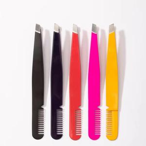 Eyelash Tweezers Stainless Steel Smooth Tip Precision <b>Tools</b> for Eyelash Application Multicolor Set - Product Image 1