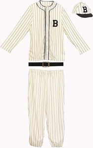 Disfraz de Jugador de Béisbol Vintage para Adultos, Uniforme Deportivo Retro, Transpirable, Manga Corta, 100% Poliéster, para Cosplay de Atletas - Product Image 4