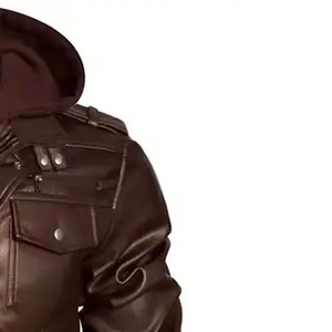 <b>Leather</b> <b>Jacket</b> Luxury <b>Leather</b> Zip <b>Jacket</b> Contemporary Casual Streetwear Manufacturer Factory Direct Supply - Product Image 5
