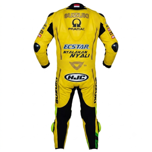 Traje de Carreras MotoCP de Cuero de Canguro/Vaca Personalizado Andrea Iannone Suzuki, Traje de Una Pieza Profesional con Triple Costura - Product Image 2