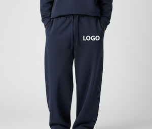 Pantalon de jogging ample pour homme, style nouveau, mi-lourd, en laine et lin/coton, coupe droite, imprimé, décontracté, respirant, écologique, séchage rapide, sport - Product Image 5
