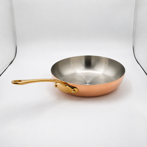 3 Ply Copper Frying <b>Pan</b> with Stainless Steel Lining, Premium Copper Skillet, Brass Handle Chef Cookware, OEM ODM Wholesale - Product Image 2