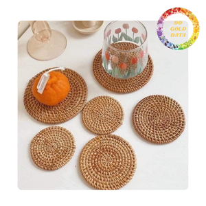 Natural woven rattan plate <b>placemat</b> handmade <b>table</b> mat <b>for</b> dining <b>table</b> and home decoration - Product Image 5