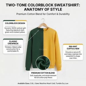 Cosh International <b>Acrylic</b> Sisterhood Sorority Contrast Color <b>Block</b> Crew Neck Sweatshirt Women's Full Sleeve Casual Knitted - Product Image 6