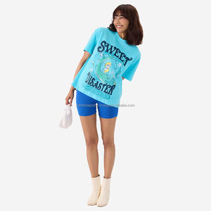 Nardon ropa al por mayor de las mujeres logotipo personalizado botón camisetas de alta calidad 100% algodón Anti-Shrink Casual gimnasio camisetas personalizadas - Product Image 1