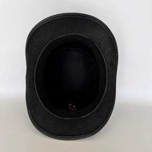 Sombrero de Copa Unisex de Cuero Negro, Estilo Casual para Fiestas, para Adultos, para las Cuatro Estaciones - Product Image 5