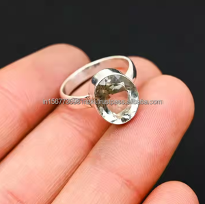 Anillo de cuarzo de limón de Plata de Ley 925 hecho a mano, joyería decorativa Vintage para aniversario y compromiso, anillo Vintage único para mujer - Product Image 5