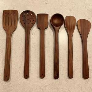 Nouveaux ustensiles de cuisine en bois, ensemble de cuillères en bois de Sheesham, lot de 8, de grande qualité à prix avantageux - Product Image 6