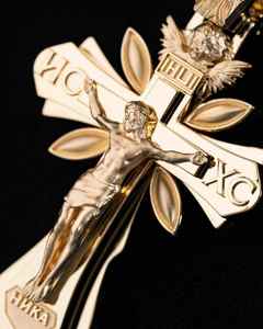 Collier Pendentif Crucifix Jésus-Christ en Argent 925 Plaqué Rhodium de Luxe, Croix Chrétienne, Vierge Marie, Moissanite - Product Image 1