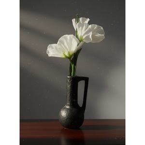 Florero Moderno de Metal Plateado con Diseño Acanalado, Elegante Centro de Mesa para Sala de Estar y Decoración de Bodas, Estilo Nórdico, Maceta Alta - Product Image 4