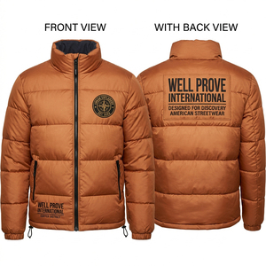 Premium 300T Knitted Polyester Breathable Quick Dry Puffer <b>Jacket</b> Warm <b>Quilted</b> Winter Coat <b>Navy</b> Blue Outdoor - Product Image 4