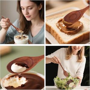 Cuchara de Té de Madera Natural, Cuchara para Café y Azúcar de Grado Alimenticio, Reutilizable, Ecológica, con Agarre Cómodo - Product Image 6