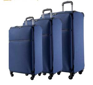 Simple Lightweight Polyester Luggage Set 3-Piece 20 24 28 Inch Expandable Soft Suitcase 4 <b>Wheels</b> Combination <b>Lock</b> Zipper Closure - Product Image 6