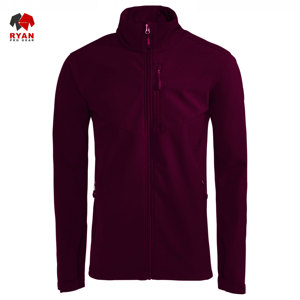 แจ็คเก็ตซอฟต์เชลล์ดีไซน์พิเศษสำหรับผู้ชายจาก Ryan Pro Gear เนื้อผ้านุ่มสบาย ปิดด้วยซิป พร้อมโลโก้แบบกำหนดเอง ลายเรียบ - Product Image 5