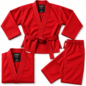Kimono de judo personnalisé pour garçons, uniforme d'entraînement et de compétition en arts martiaux, 100 % coton, col en V, léger, fabricant OEM - Product Image 5
