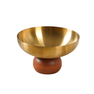 Cuenco Decorativo de Metal Dorado con Ramas Florales, Acabado Martillado Hecho a Mano, Centro de Mesa para Servir Bocadillos en el Hogar - Product Image 6