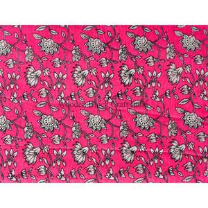 ผ้าฝ้ายแท้ 100% พิมพ์ลายบล็อก เป็นมิตรกับสิ่งแวดล้อม ระบายอากาศได้ดี แห้งเร็ว น้ำหนักเบา ผ้าทอลายไขว้ จากรัฐราชสถาน สำหรับเสื้อผ้าสตรีและเด็กผู้หญิง - Product Image 5