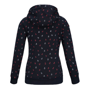 เสื้อฮู้ดพิมพ์ลายทางทะเลสำหรับผู้หญิง ผ้าฝ้าย 100% แขนยาว ซิปด้านหน้า มีกระเป๋าโลโก้ ระบายอากาศได้ดี เหมาะสำหรับใส่ในฤดูใบไม้ร่วง - Product Image 6