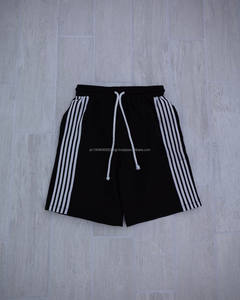 2024 hommes Vintage été Gym Shorts poids lourd coton tissu Logo personnalisé séchage rapide respirant contraste couleur - Product Image 3