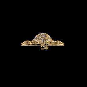 18k yellow gold <b>elephant</b> pendant 1.81ct round diamond luxury animal jewelry filigree art statement piece for men and women - Product Image 4