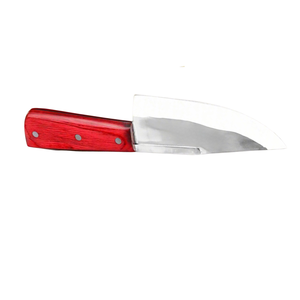 Red Handle Stainless Steel Butcher <b>Knife</b> Heavy Duty Meat Cutting Chef <b>Slicing</b> <b>Knife</b> Professional Kitchen Tool with Riveted Wood - Product Image 2