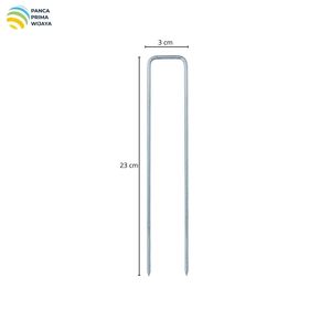 Piquets de fixation galvanisés de haute qualité 3x23cm pour toile de paillage, tapis de jardin et tuyau d'arrosage - Product Image 3