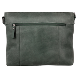 Bolso cruzado de piel sintética tejida para mujer, cierre de solapa clásico, portátil, para uso diario, color verde - Product Image 6