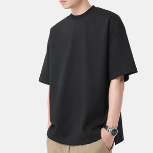 เสื้อยืดพิมพ์ลายคุณภาพสูง หนัก 300 กรัม ทรงโอเวอร์ไซส์ สไตล์สตรีทแวร์ ยูนิเซ็กส์ ไหล่ตก สำหรับผู้ชาย - Product Image 3