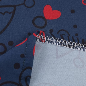 Custom Women’s Red Heart Print Medical Scrubs Top V-Neck Short Sleeve <b>Nurse</b> Uniform with Pockets Hospital - Product Image 4