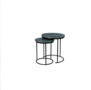 Mesa Auxiliar Moderna Aura con Tapa Redonda y Base Decorativa para Muebles de Sala - Product Image 1