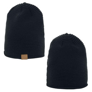 Bonnet en tricot unisexe 100% acrylique, bonnet d'hiver, bonnet décontracté pour adultes, bonnet uni - Product Image 6