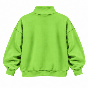 เสื้อสเวตเชิ้ตคอเต่าสีเขียวมะนาวทรงโอเวอร์ไซส์ ยูนิเซ็กส์ เนื้อผ้าหนา ทรงหลวม สวมใส่สบาย แขนยาว พิมพ์ลายตามสั่ง สไตล์ลำลองแนวสตรีทแวร์ - Product Image 2