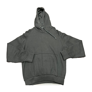 <b>Men</b> Fleece Hoodie Solid Color Casual <b>Pullover</b> Hooded Sweatshirt Regular Sleeve Front Pocket Knitted Loose Fit Autumn Wear - Product Image 6