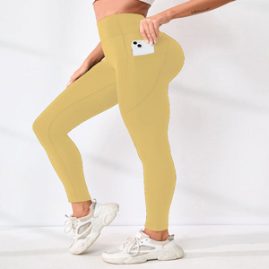Leggings personnalisés pour femmes à taille haute et effet push-up, fournisseur OEM, marque privée, pantalons de fitness et de yoga, directement de l'usine - Product Image 5
