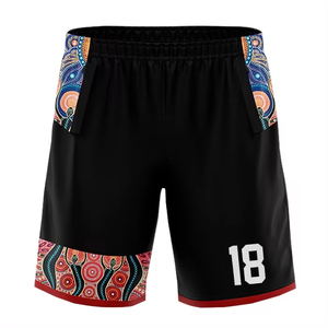 Novedad 2024, Pantalones Cortos Deportivos Sublimados para Hombre, Transpirables, 100% Algodón, Cintura Elástica, Secado Rápido, Precio Bajo - Product Image 2