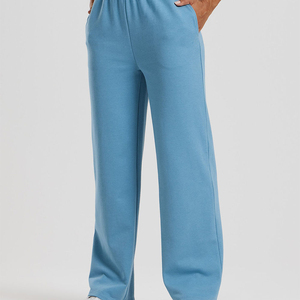 Pantalon de jogging pour femme en molleton bouclette 100% coton de haute qualité, confortable, léger, coupe large, toucher doux, respirant, pour l'hiver - Product Image 1