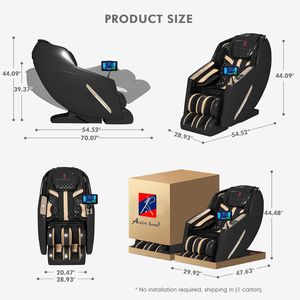 Silla de Masaje Shiatsu Plegable Moderna 4D de Gravedad Cero con Rodillos, Presión de Aire y Función de Elevación para Todo el Cuerpo, Función Musical - Product Image 2