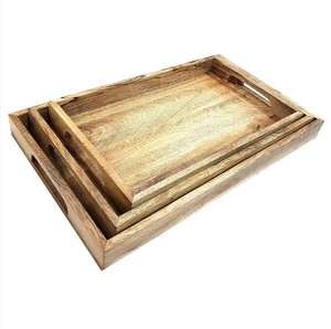 Plateau de service coulissant en bois Art Déco, fait main, élégant, qualité supérieure, pour cuisine et salle à manger, idéal pour le Ramadan, approvisionnement Inde - Product Image 3