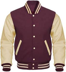 Veste de baseball à manches longues multicolores, veste varsity personnalisée en molleton, manches en cuir de couleur, streetwear, broderie chenille, vestes pour hommes - Product Image 2